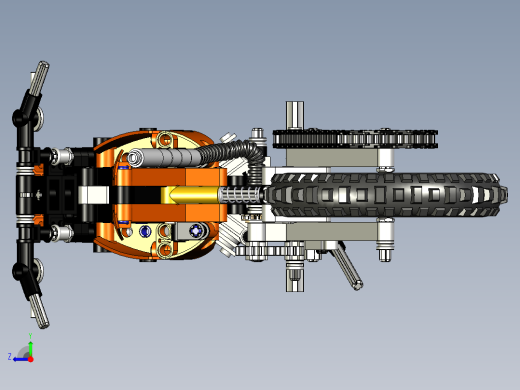 摩托车乐高拼图lego-technics-42007-inventor-stp格式右视缩略图