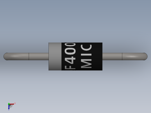 电容器 二极管 电阻器-Recovery Diode UF4007俯视缩略图