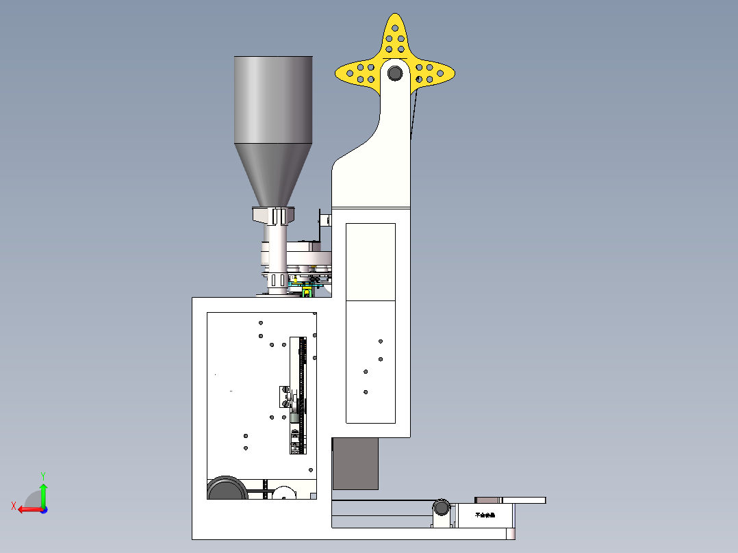 液体颗粒包装机后视图