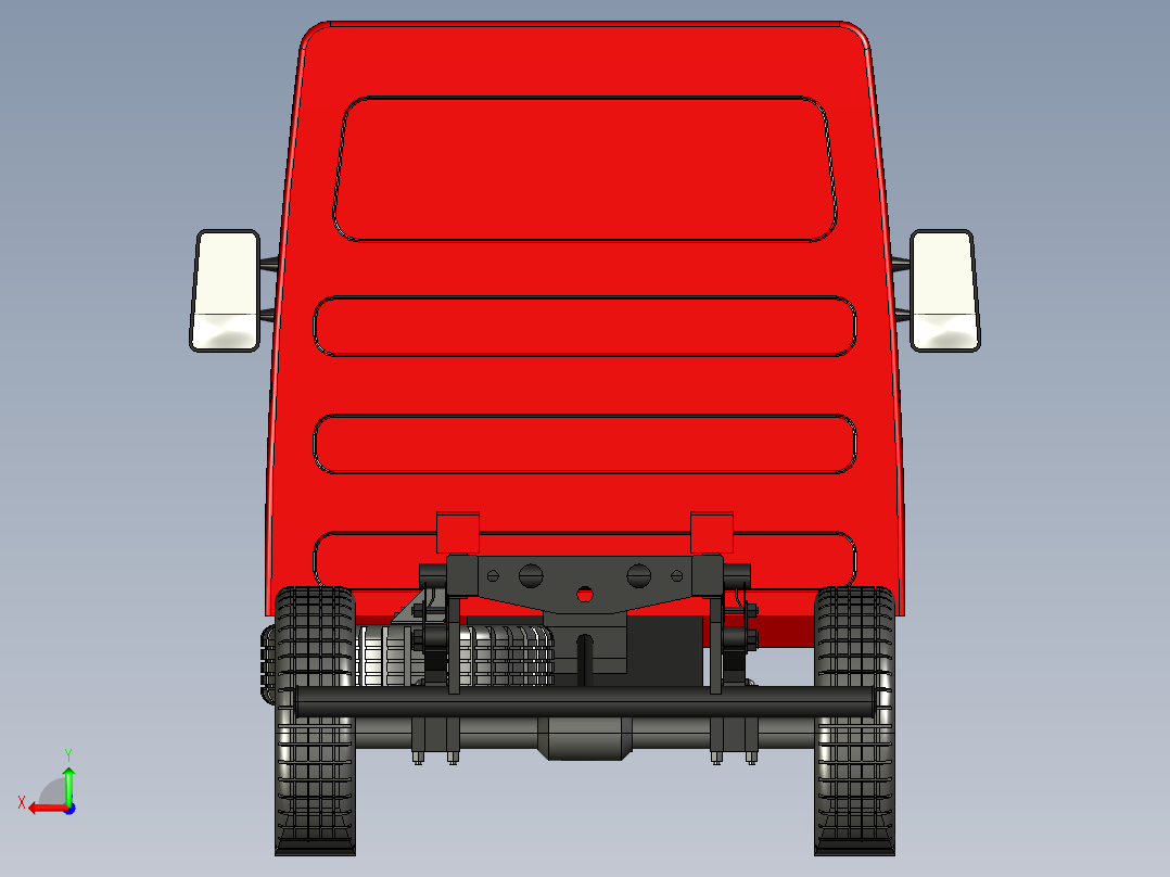 卡车底盘结构1后视图