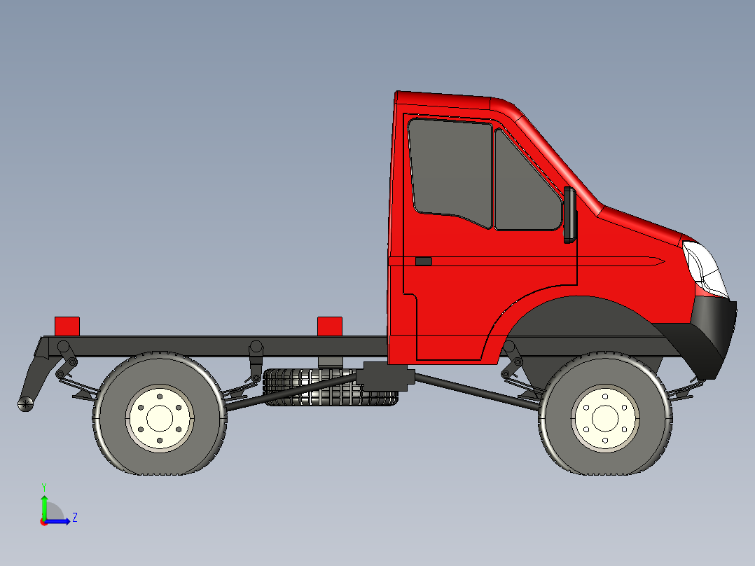 卡车底盘结构1左视图