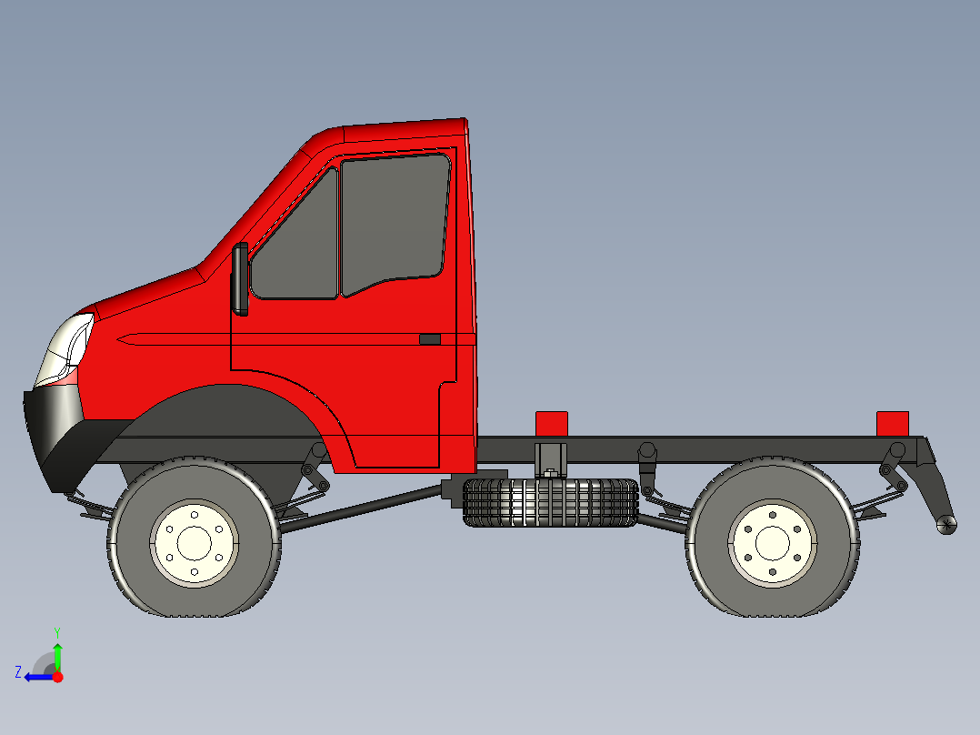 卡车底盘结构1右视图