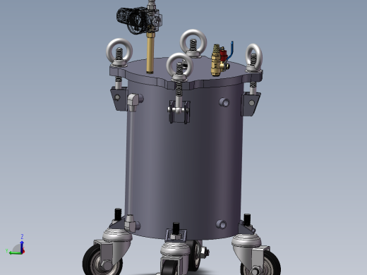 10L不锈钢桶带脚轮sw20可编辑