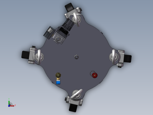 10L不锈钢桶带脚轮sw20可编辑前视缩略图