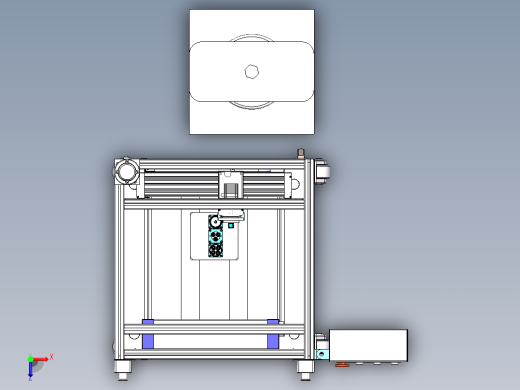 减速机小齿轮点油装配sw20可编辑俯视缩略图