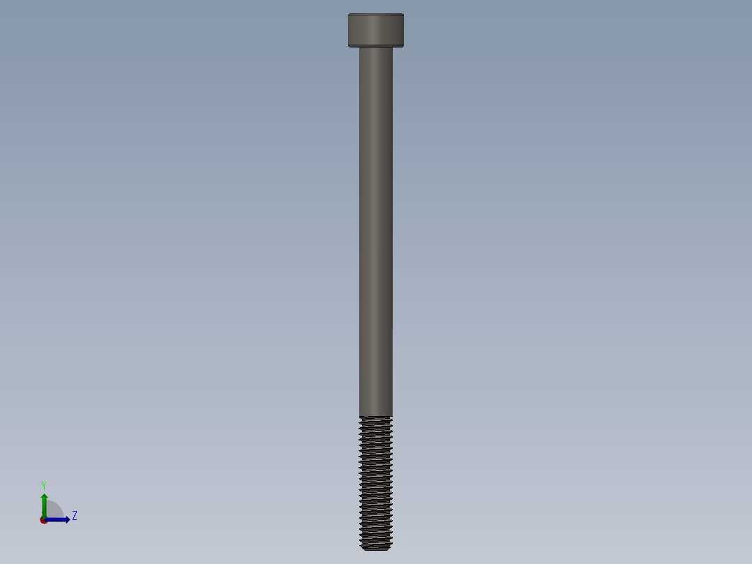 Screw_DIN_912_M6x90_A2.SLDPRT公制内六角螺钉左视图