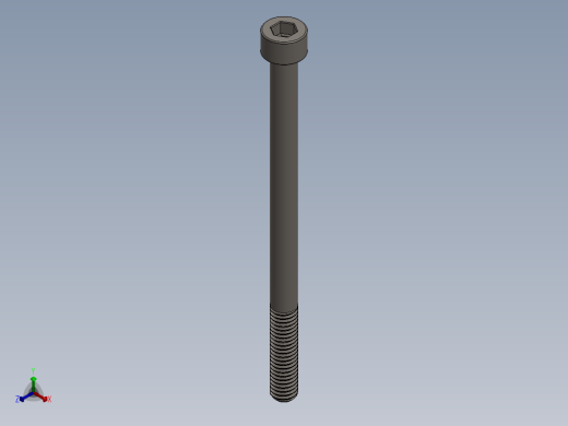 Screw_DIN_912_M6x90_A2.SLDPRT公制内六角螺钉正等轴测缩略图