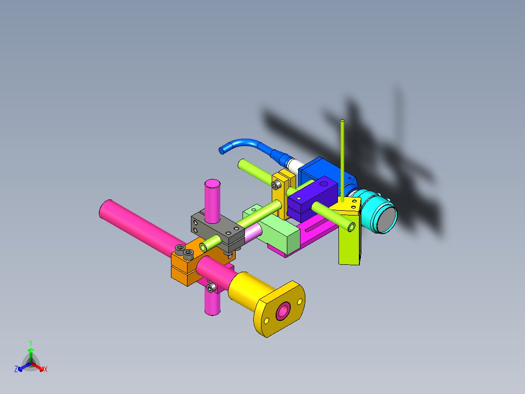 可调节视觉相机视觉相机模块正等轴测图