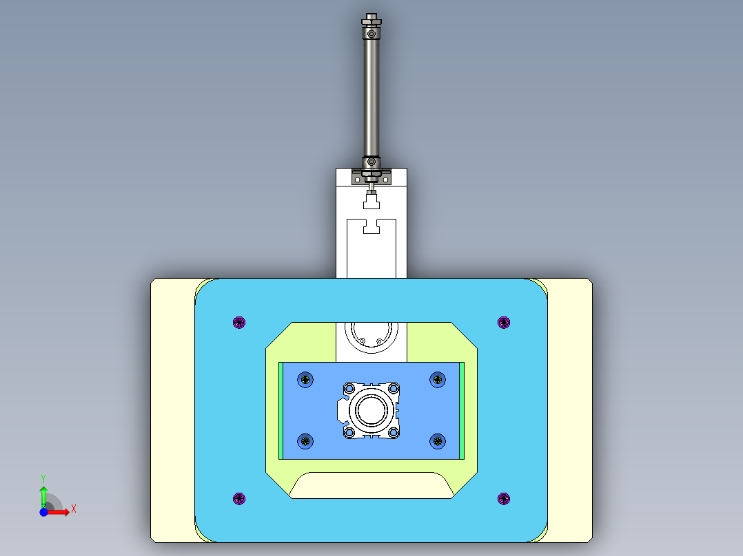 孔卡 自动安装前视图