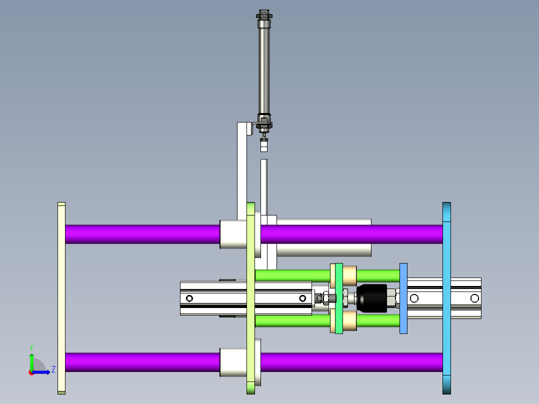 孔卡 自动安装左视图