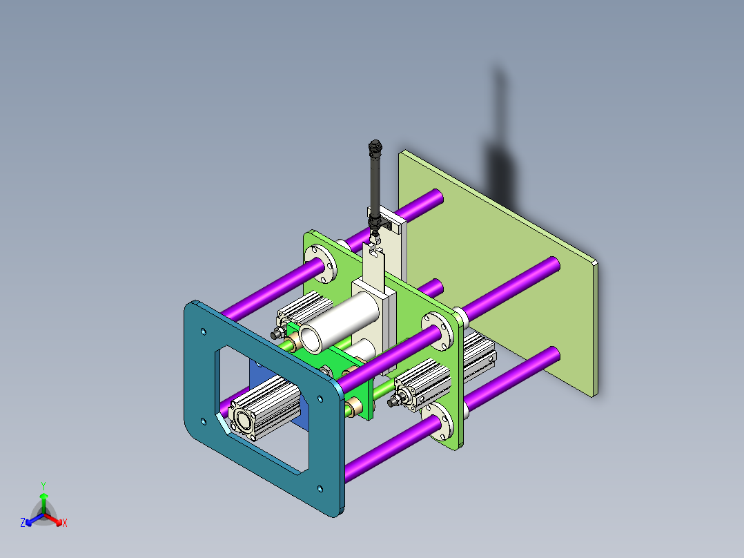 孔卡 自动安装正等轴测图