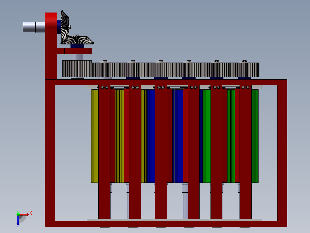 玉米秸秆保留型收割机的秸穗处理系统的设计说明书及全套图纸