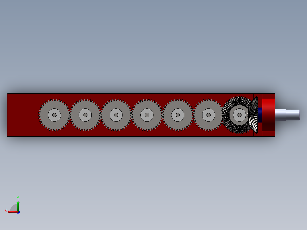 玉米秸秆保留型收割机的秸穗处理系统的设计说明书及全套图纸后视图