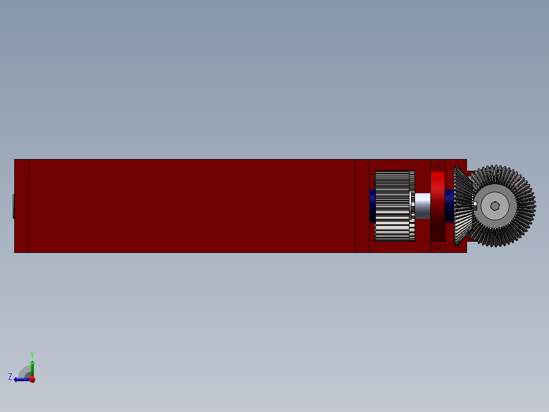 玉米秸秆保留型收割机的秸穗处理系统的设计说明书及全套图纸右视图