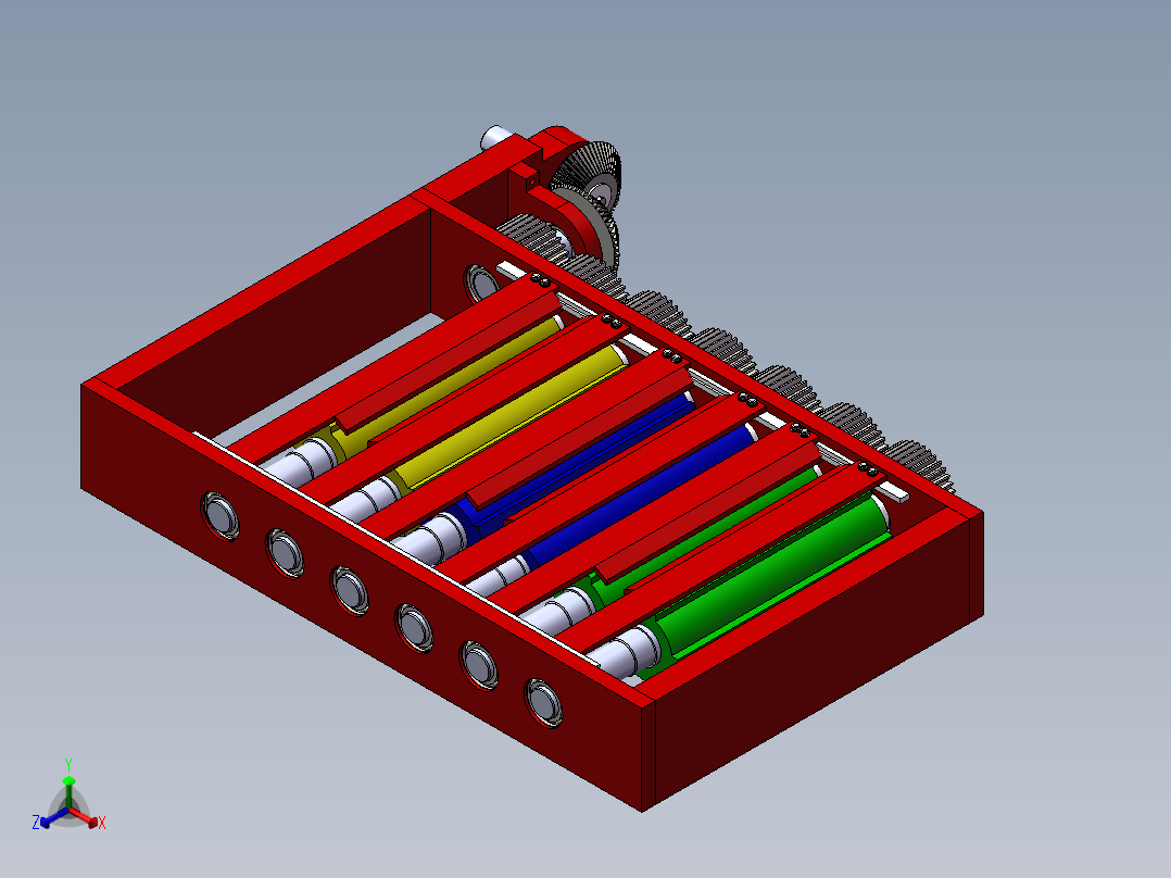 玉米秸秆保留型收割机的秸穗处理系统的设计说明书及全套图纸正等轴测图