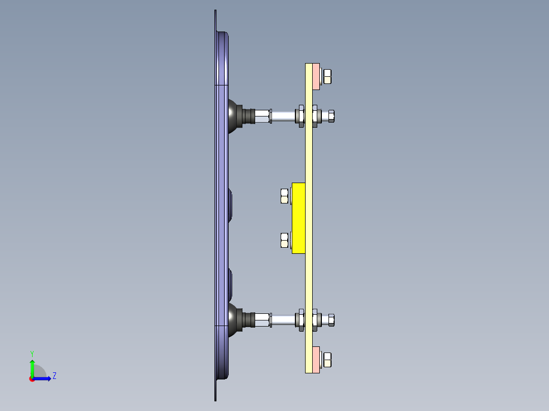 可调节吸盘手抓左视图