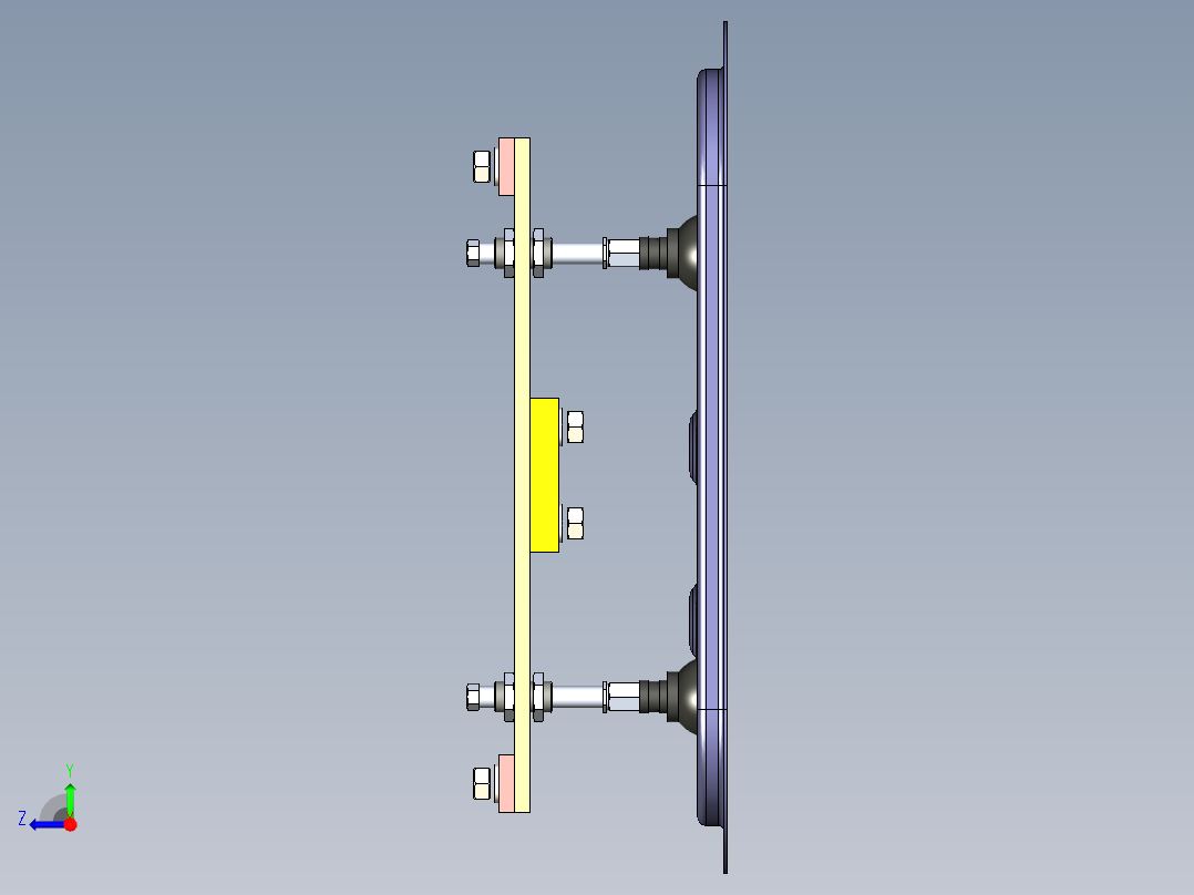 可调节吸盘手抓右视图