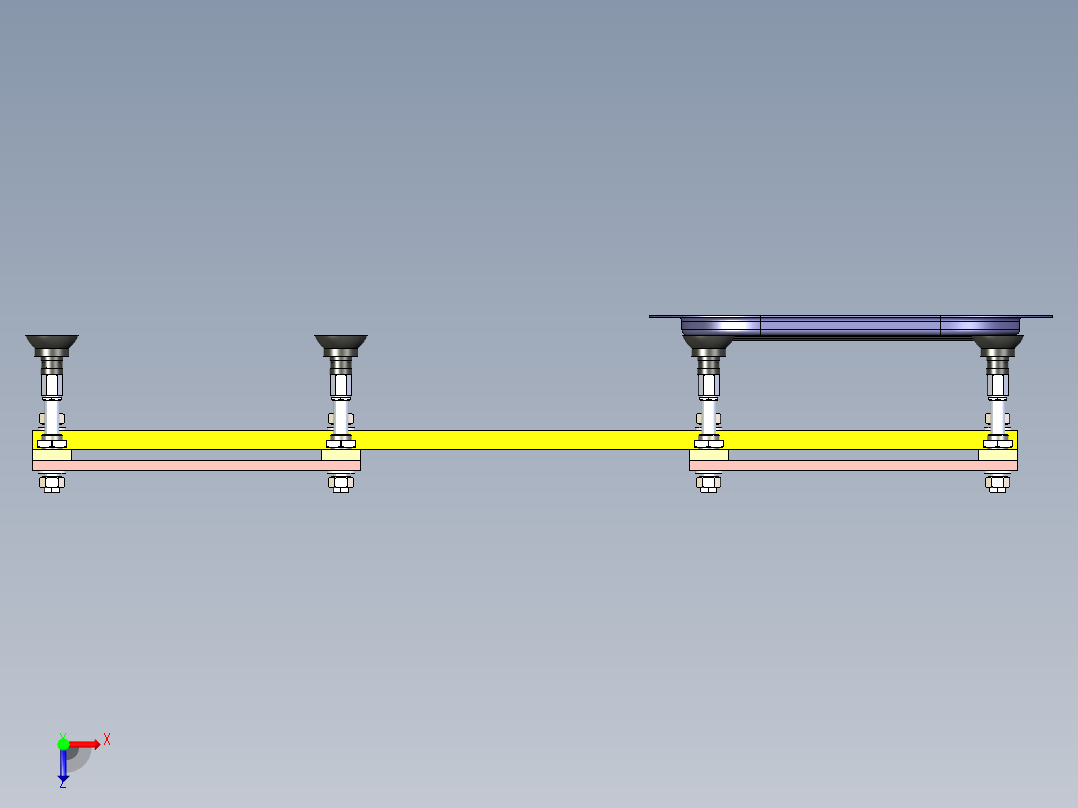 可调节吸盘手抓俯视图
