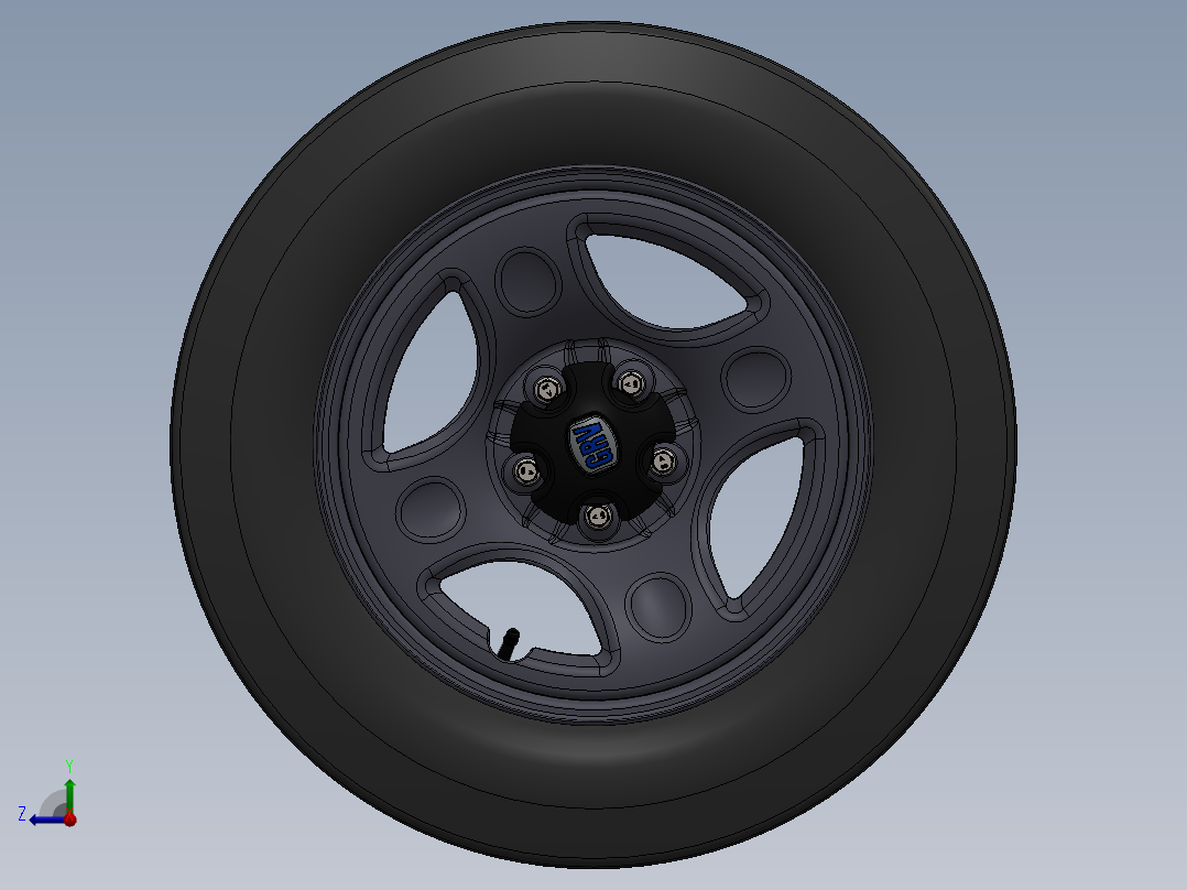 轮毂、轮胎右视图