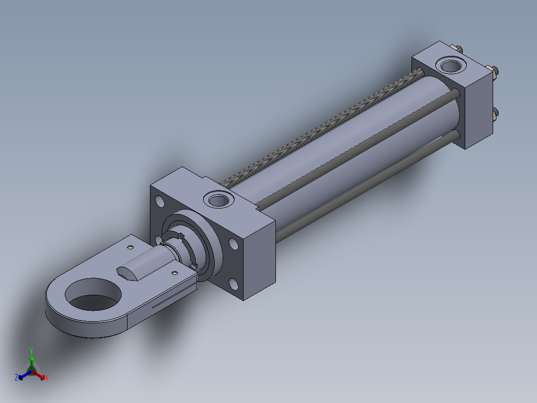 拉杆液压缸-40x28x200-mm-1.snapshot.1正等轴测图