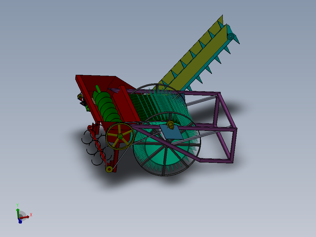 打瓜收获机设计（含三维SolidWorks模型+CAD图纸+说明书）
