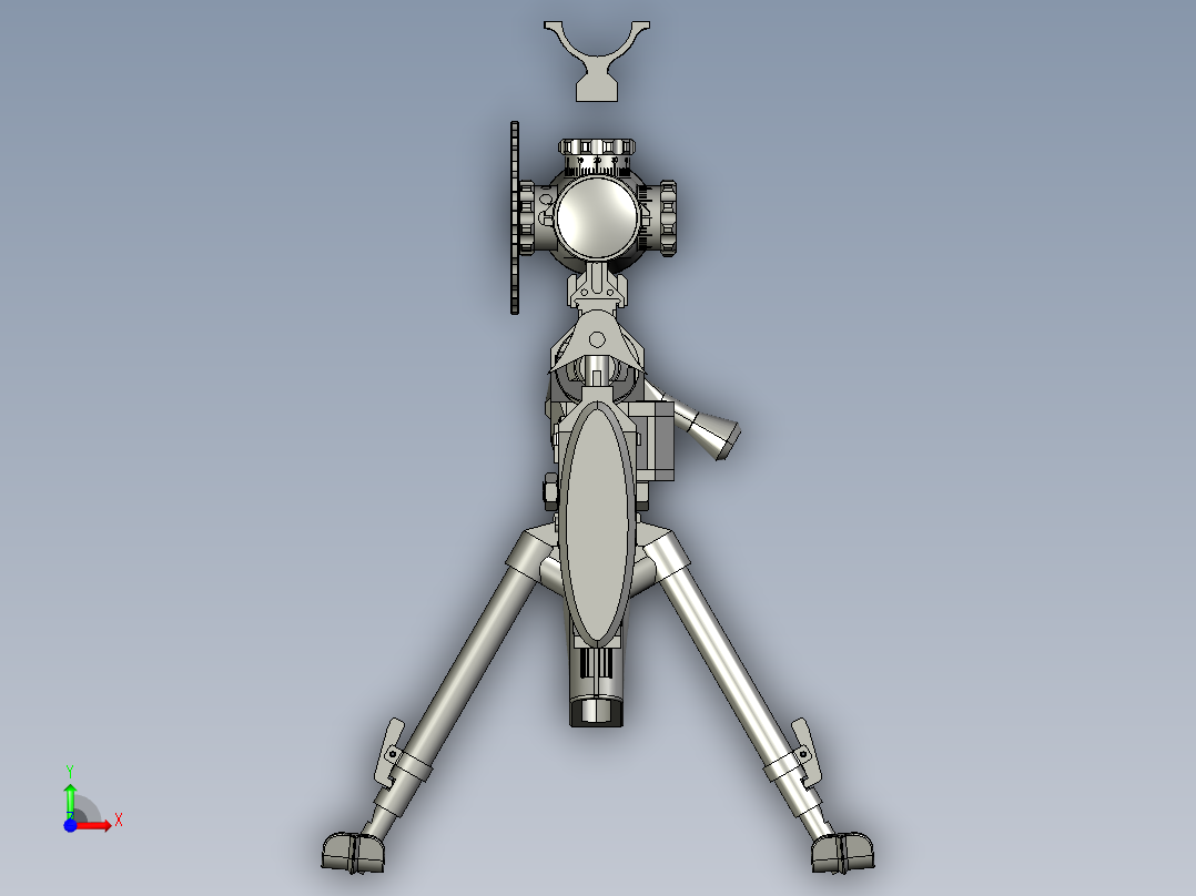 手枪左轮冲锋枪老式狙击步枪设计3D图纸custom-rifle-for-presize-shooting STP IGS前视图