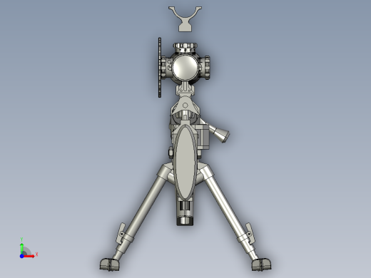 手枪左轮冲锋枪老式狙击步枪设计3D图纸custom-rifle-for-presize-shooting STP IGS前视缩略图