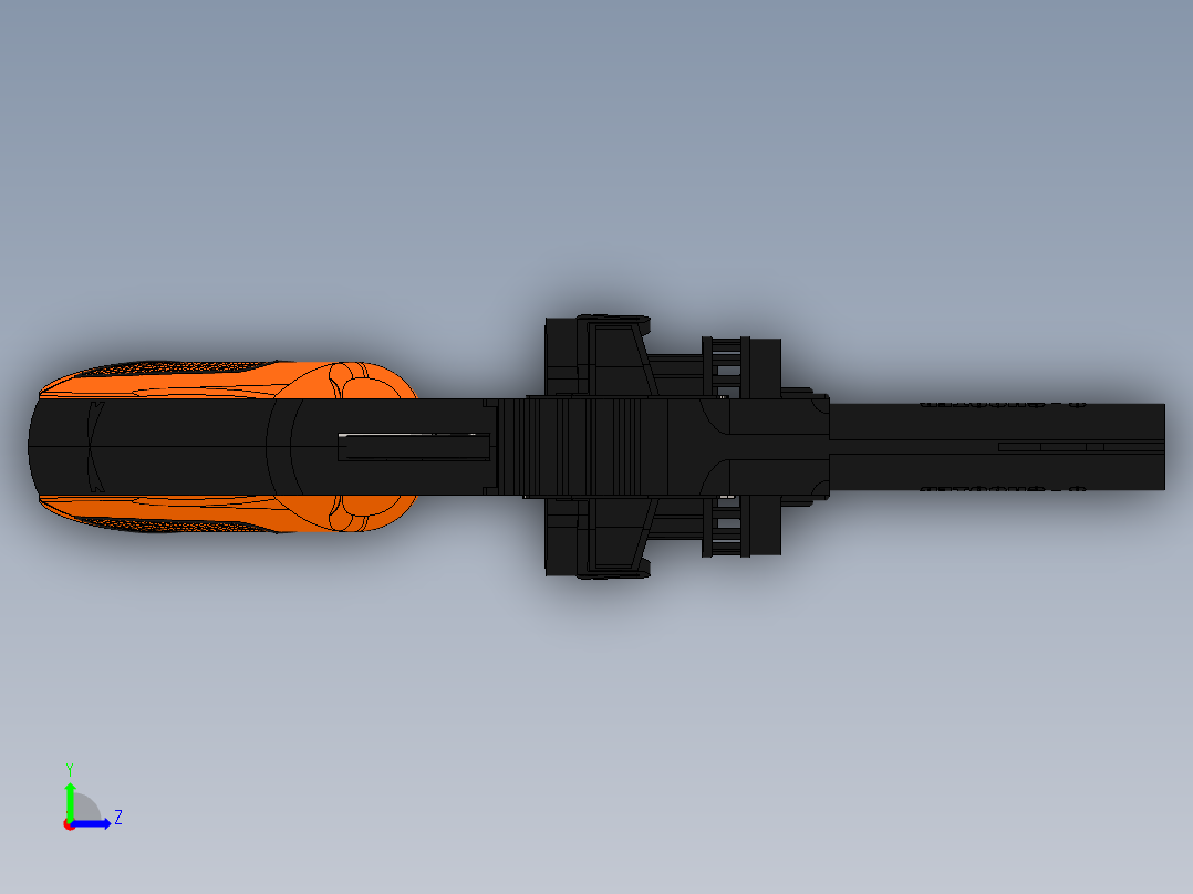 手枪左轮冲锋枪老式狙击步枪设计3D图纸pistol-sonic-toy SW左视图