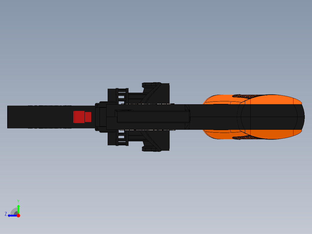 手枪左轮冲锋枪老式狙击步枪设计3D图纸pistol-sonic-toy SW右视图