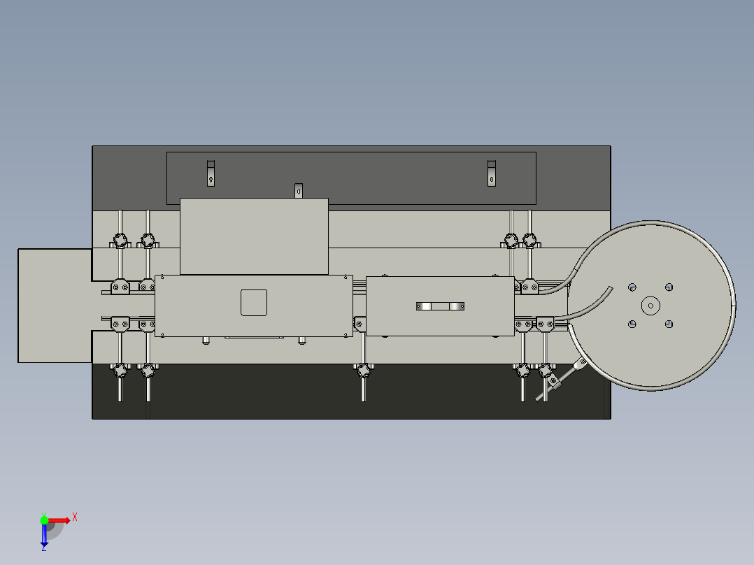 酱品全自动灌装线俯视图