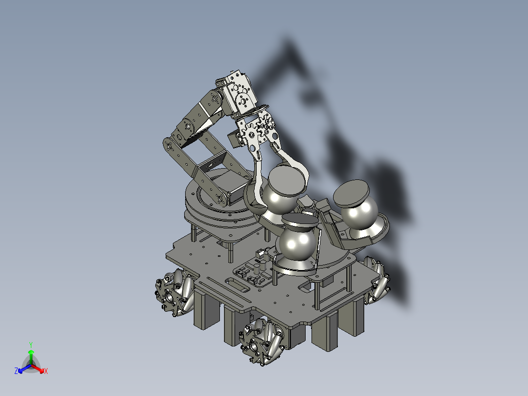 可编程机械臂循迹避障小车