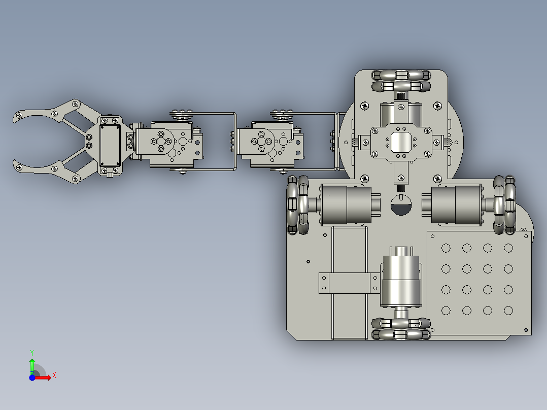物料夹持装置前视图