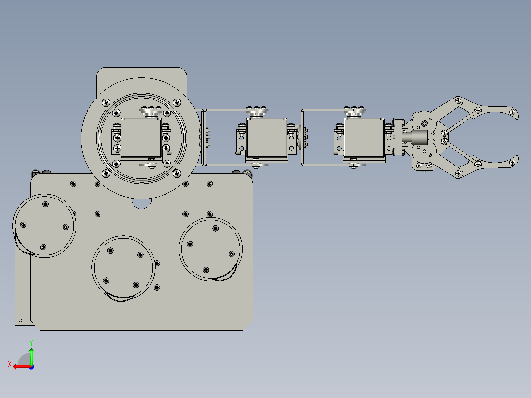 物料夹持装置后视图