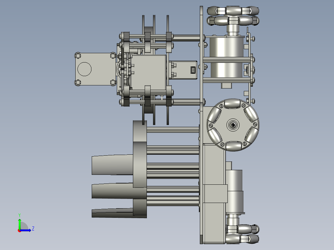 物料夹持装置左视图