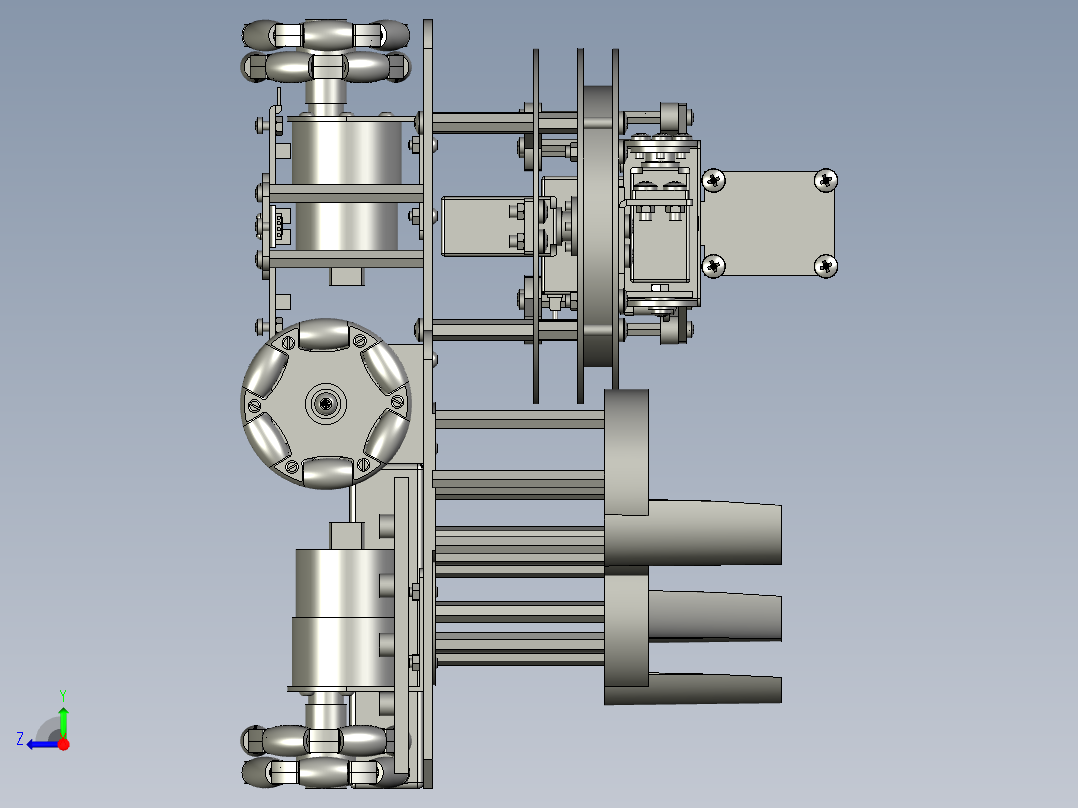 物料夹持装置右视图