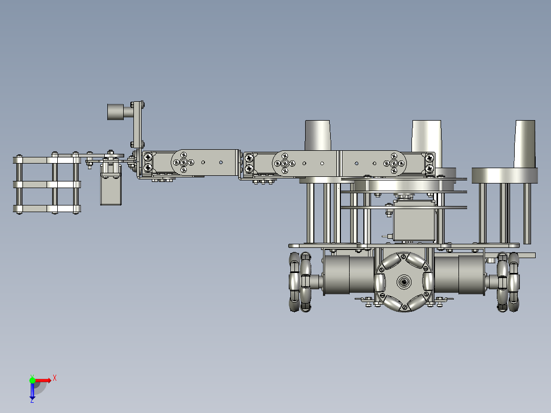 物料夹持装置俯视图