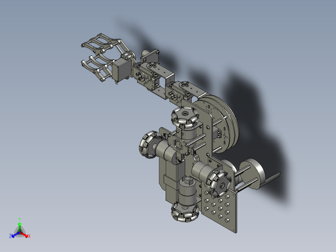 物料夹持装置正等轴测图