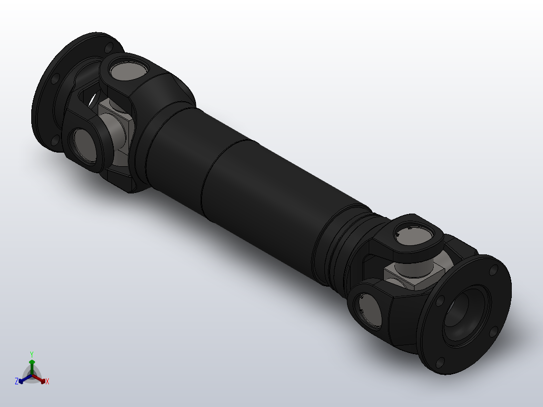 SW-I90-A-385SWC-1型--轻型十字轴式万向联轴器正等轴测图