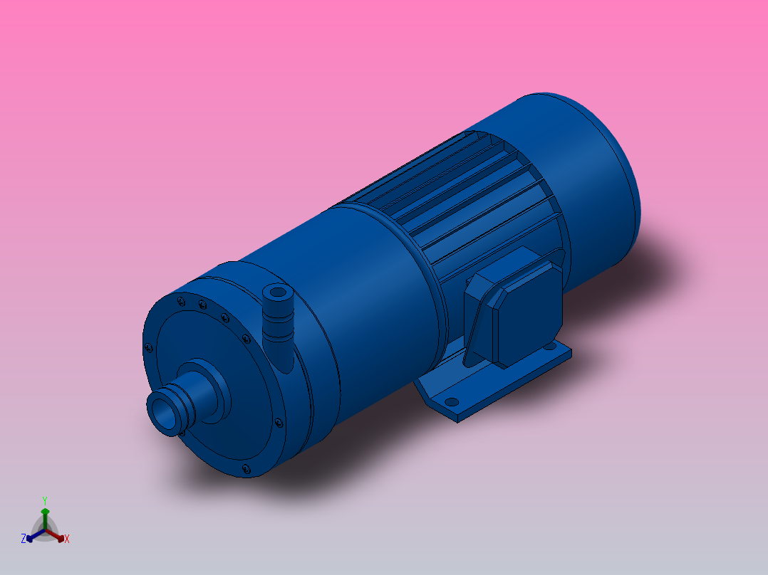 CQF型塑料磁力泵（进口直径10~20）[14CQF-5]正等轴测图