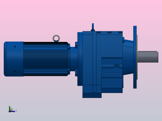 RF97法兰轴伸式安装斜齿轮减速机RF97-YVB1.1-4P-90S-M1-0°-Φ350左视缩略图