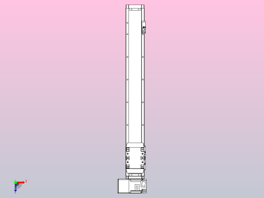 机器人皮带驱动直线轴TPA-GCB-80-P60-L550-LU-M20-N3俯视缩略图