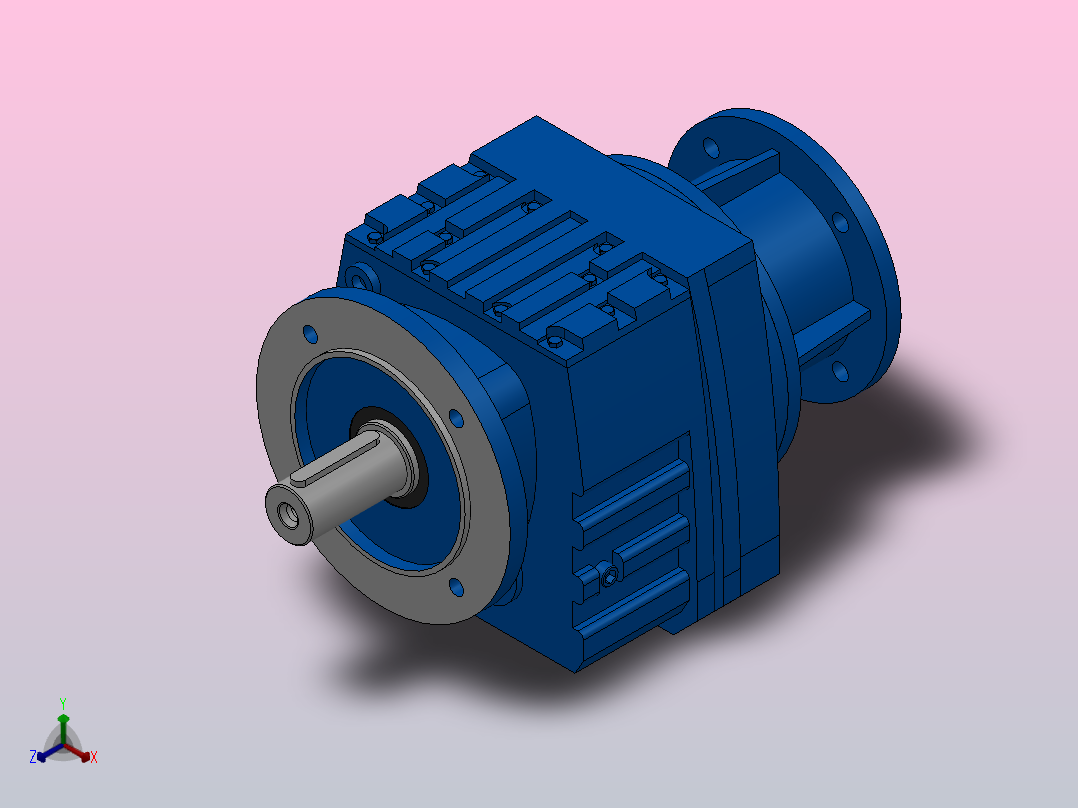 RF47ZP斜齿轮减速机RF47-3.83-M1-P63-Φ160主视图