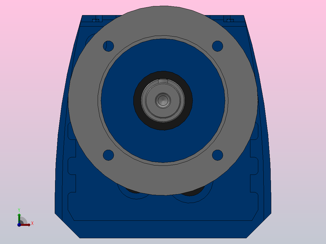 RF47ZP斜齿轮减速机RF47-3.83-M1-P63-Φ160前视图