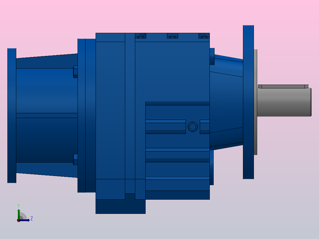 RF47ZP斜齿轮减速机RF47-3.83-M1-P63-Φ160左视图