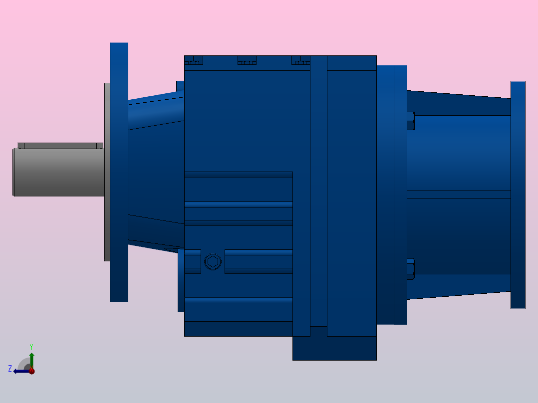 RF47ZP斜齿轮减速机RF47-3.83-M1-P63-Φ160右视图