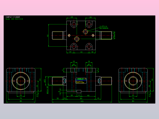 薄型气缸转角下压缸2D-HCS40x5-D-B