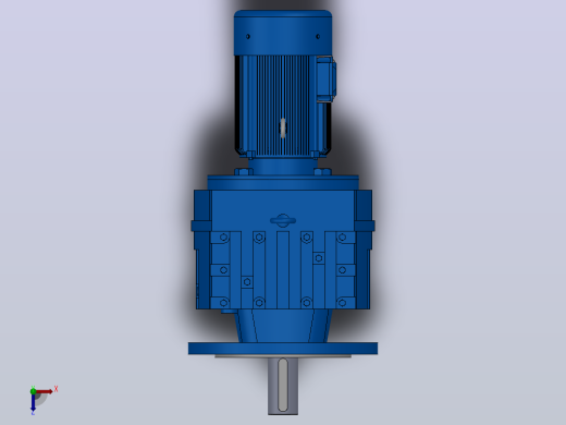 RF77法兰轴伸式安装斜齿轮减速机RF77-Y0.18-4P-63-M1-0°-Φ250俯视缩略图