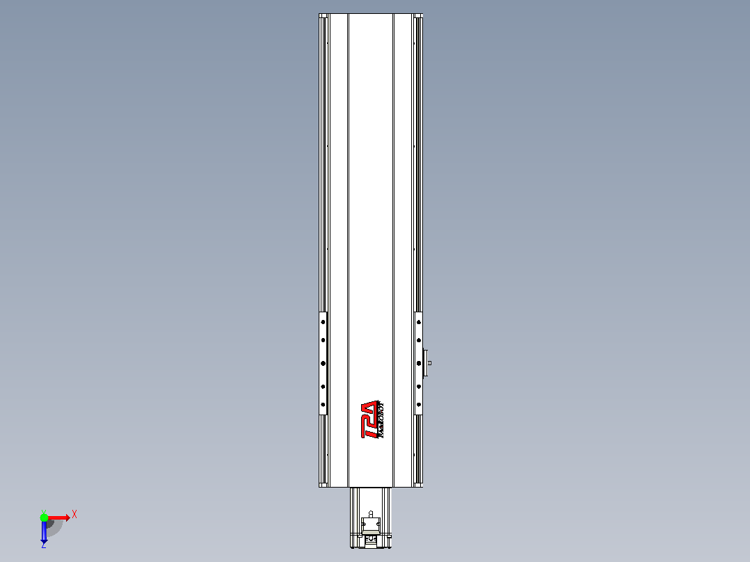 日规模组半封闭丝杆TPA-HNR-202D-2510C-L500-M-Y-P75-N3俯视图