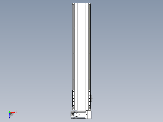 皮带直线轴半封闭可选导轨TPA-HNB-140D-120-L600-RU-C-P40-N3俯视缩略图