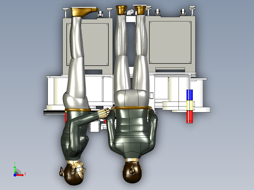 枪阀自动组装线step格式前视图
